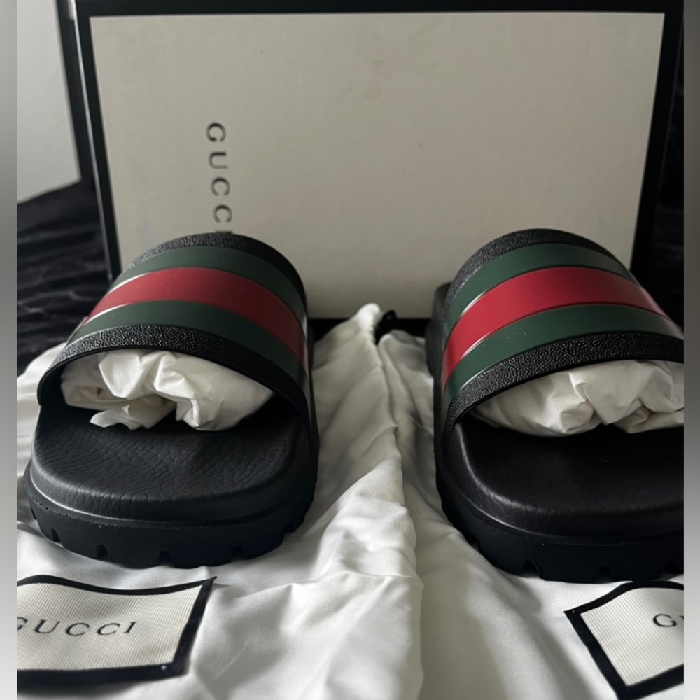 MEN'S WEB RUBBER SLIDE SANDAL